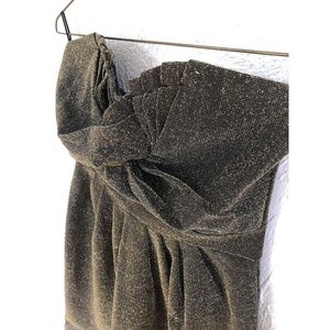 H&M Mini Dress Womens‎ Size 12 Strapless Cocktail Dress Black Gold Shimmer Party